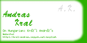 andras kral business card